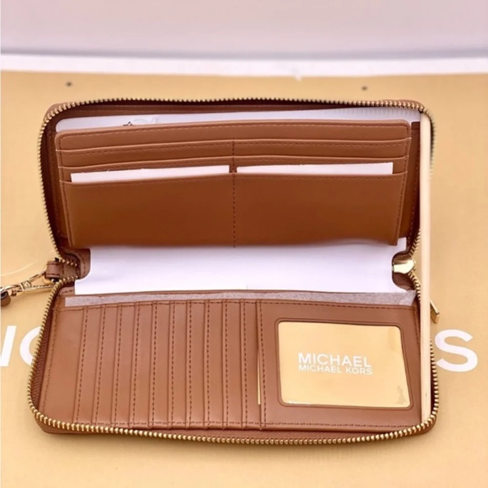 Michael Kors Large Continental Wallet Wristlet Luggage Multi - Picture 3 of 10